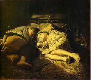 Sleeping children, Vasily Perov